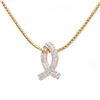 Image 1 : Plated 18KT Yellow Gold 0.45ctw Diamond Pendant with Chain