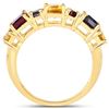 Image 2 : Plated 14KT Yellow Gold 2.68ctw Multi Color Gemstone Ring