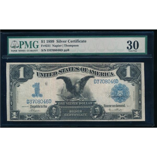 1899 $1 Black Eagle Silver Certificate PMG 30