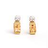 Image 1 : Plated 18KT Yellow Gold 1.12cts Citrine and Diamond Earrings