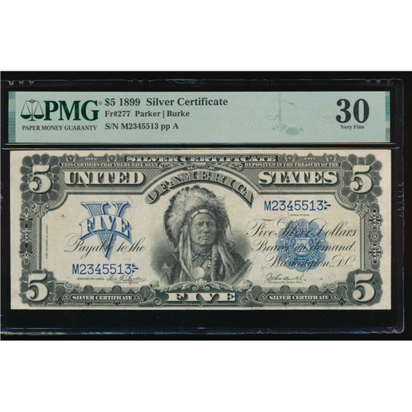 1899 $5 Chief Silver Certificate PMG 30