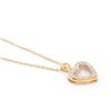 Image 2 : Plated 18KT Yellow Gold 0.21ctw Diamond Heart Pendant with Chain