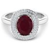 Image 1 : 14KT White Gold 2.30ct Ruby and Diamond Ring