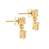 Image 2 : Plated 18KT Yellow Gold 2.22ctw Citrine and Diamond Earrings