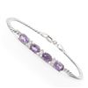 Image 1 : Plated Rhodium 2.75ctw Amethyst and Diamond Bracelet