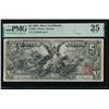 Image 1 : 1896 $5 Educational Silver Certificate PMG 25