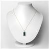 Image 2 : 14KT Yellow Gold 3.99ct Tourmaline and Diamond Pendant with Chain