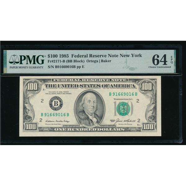 1985 $100 New York FRN PMG 64EPQ