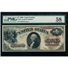 Image 1 : 1880 $1 Legal Tender Note PMG 58