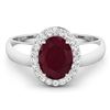 Image 1 : 14KT White Gold 2.3ct Ruby and Diamond Ring