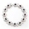 Image 1 : Plated Rhodium 6.05cts Garnet Bracelet