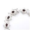 Image 2 : Plated Rhodium 6.05cts Garnet Bracelet