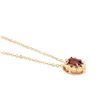 Image 2 : Plated 18KT Yellow Gold 1.28cts Garnet and Diamond Necklace