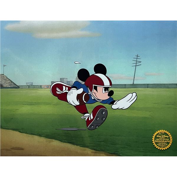 Disney Mickey Mouse Football Sericel Animation Art Cel