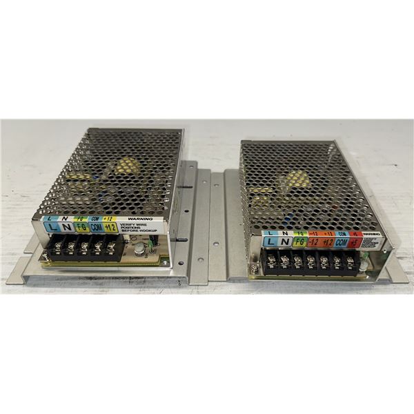 Lot of (2) Mean Well #S-60-12 / T-60B Power Supplies