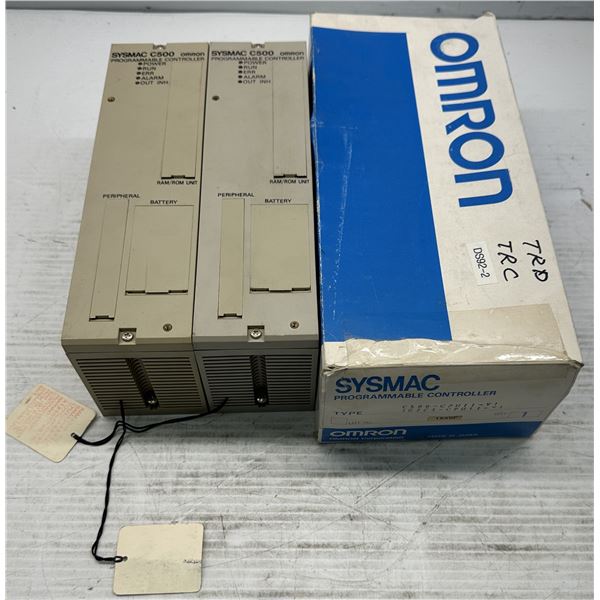 Lot of (3) Omron #C500-CPU11-E2V1 / #C500-CPU11-V1 Programmable Controllers