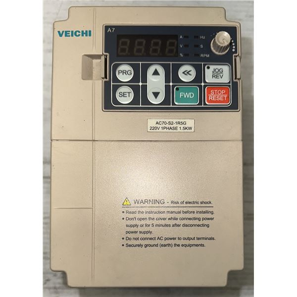 Veichi #70AS21R5GMF33004A0627916 Model AC70-S2-1R5G Drive