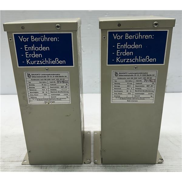 Lot of (2) Baugatz #TLU 10/0,4 Power Supplies