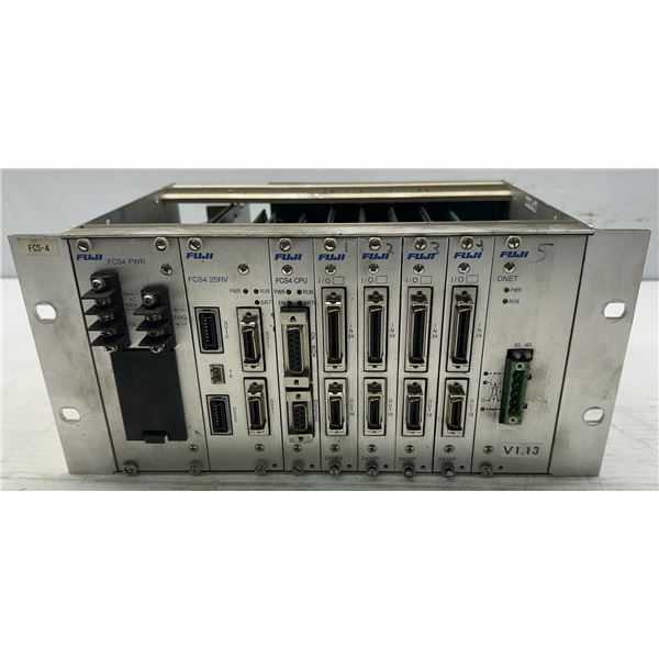 Fuji 8 Module Slot Rack Power Supply FCS4 PWR, FCS4 2SRV, FCS4 CPU, I/O, DNET