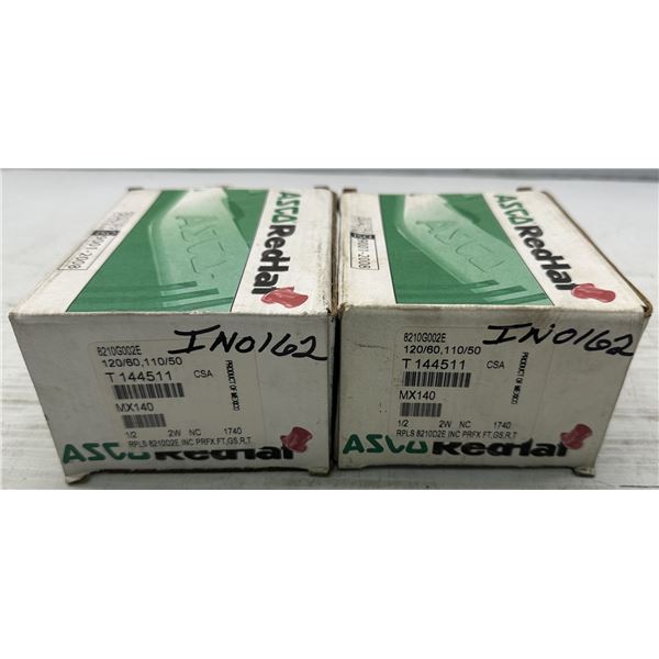 Lot of (2) Asco Red-Hat #8210G002E Valves