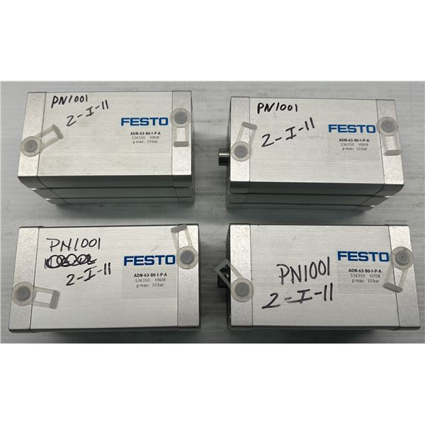 (4) Festo #ADN-63-80-I-P-A Compact Cylinders