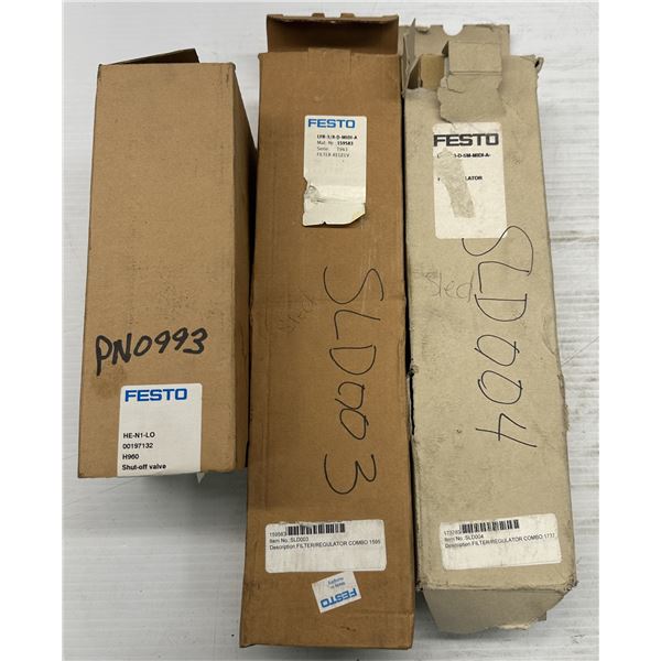 Lot of (3) Misc. Festo Items as Pictured