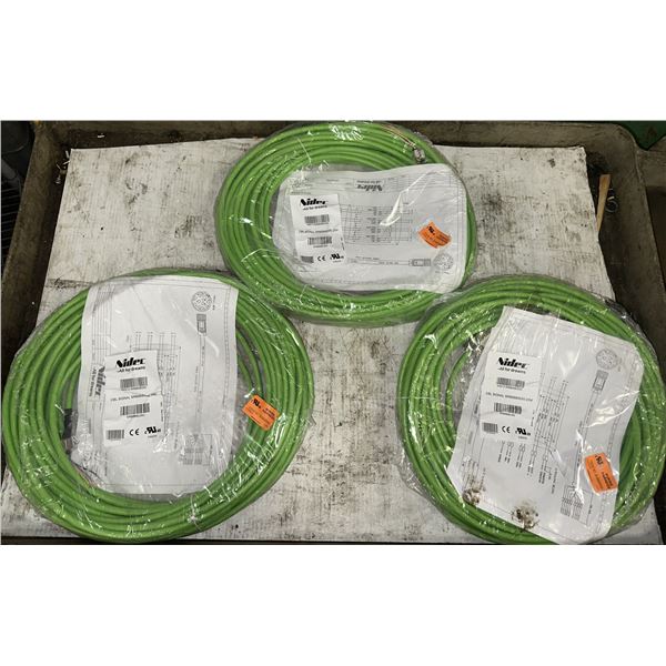 (3) Nidec #SRBBBB0250 25M Signal Cables