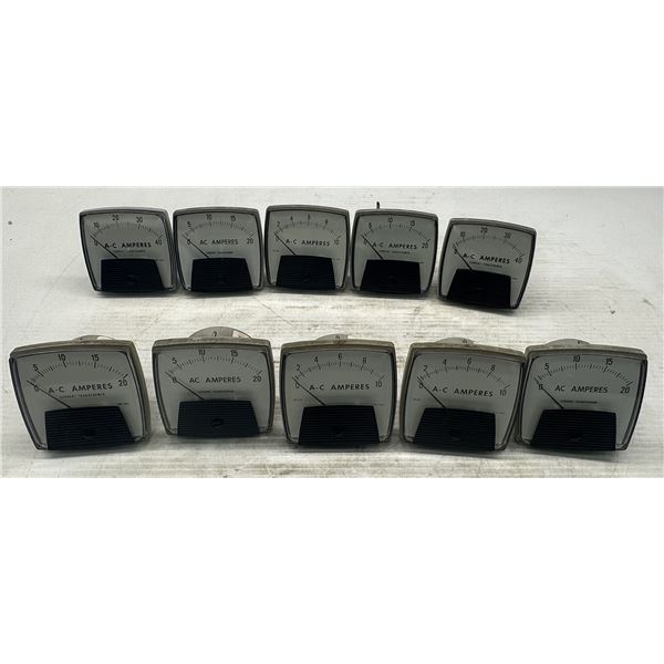 Lot of (10) Misc. Yokogawa AC Amp Meters