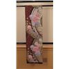 Image 1 : Black & Burgundy Floral Kimono Obi 12"W (rack not included)