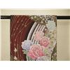 Image 2 : Black & Burgundy Floral Kimono Obi 12"W (rack not included)