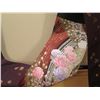 Image 8 : Black & Burgundy Floral Kimono Obi 12"W (rack not included)