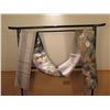 Image 6 : Black & Gold Floral Kimono Obi 12"W (rack not included)