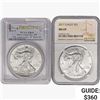 Image 1 : [2] 2012 & 2017 Silver Eagle NGC/PCGS PR/MS69