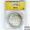 Image 1 : 1878 7/8TF Morgan Silver Dollar ANACS MS63