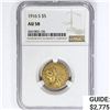 Image 1 : 1916-S $5 Gold Half Eagle NGC AU58