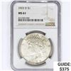 Image 1 : 1923-D Silver Peace Dollar NGC MS61