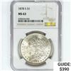 Image 1 : 1878-S Morgan Silver Dollar NGC MS63