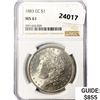 Image 1 : 1883-CC Morgan Silver Dollar NGC MS61