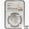 Image 1 : 1921-S Morgan Silver Dollar NGC MS61