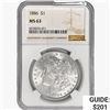Image 1 : 1886 Morgan Silver Dollar NGC MS63