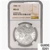 Image 1 : 1886 Morgan Silver Dollar NGC MS63