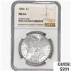 Image 1 : 1886 Morgan Silver Dollar NGC MS63