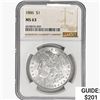Image 1 : 1886 Morgan Silver Dollar NGC MS63