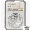 Image 1 : 1987 Silver Eagle NGC MS69