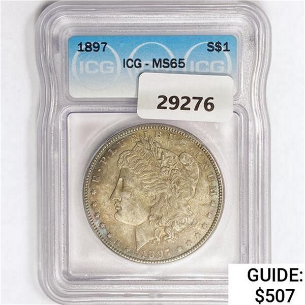1897 Morgan Silver Dollar ICG MS65