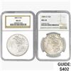 Image 1 : [2] Morgan Silver Dollars NGC MS63 [1884-O, 1884-O