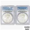 Image 1 : [2] American 1oz Silver Eagles PCGS PR69 DCAM [199