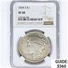 Image 1 : 1934-S Silver Peace Dollar NGC XF40