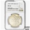 Image 1 : 1878 7/8TF Morgan Silver Dollar NGC MS62 Weak