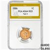Image 1 : 1886 Indian Head Cent PGA MS64 RED Type 2